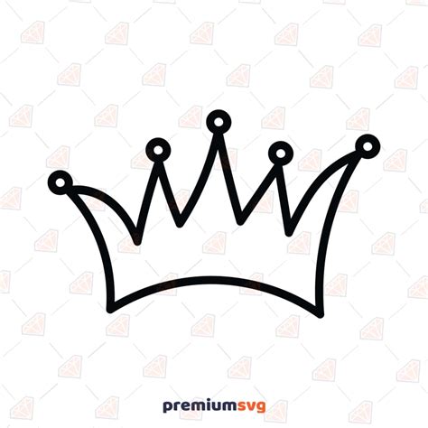 Crown SVG Cut File, Crown Outline PNG | PremiumSVG