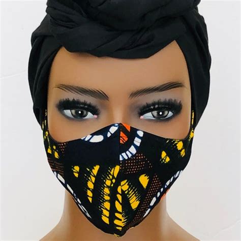 Face Masks African Print Ankara Face Mask Cotton Washable Etsy