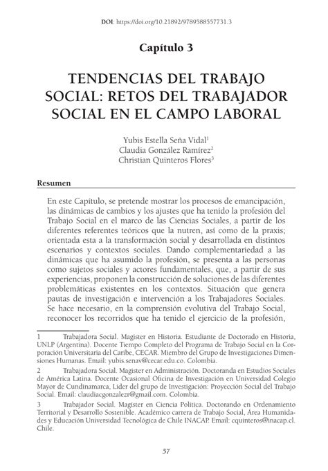 Pdf Tendencias Del Trabajo Social Retos Del Trabajador Social En El