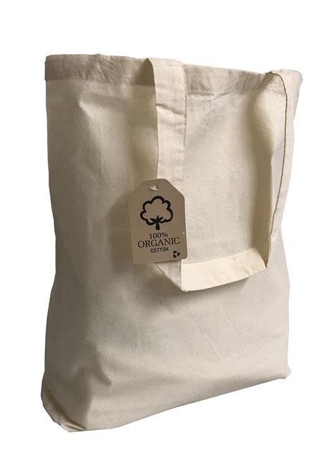 12 Ct Organic Cotton Canvas Tote Bags With Gusset By Dozen