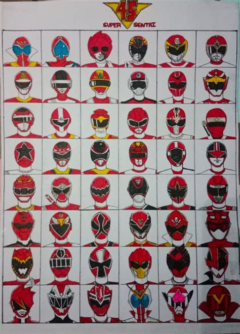 Hand Made All Red Super Sentai 45th Anniversary W Akiba Red And Aka