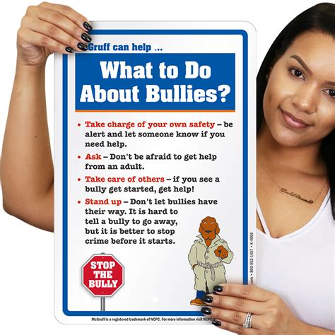 Mcgruff What To Do About Bullies Sign Sku K 4066