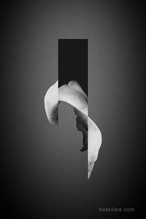 Surreal Abstract Elephant Bone Collage - Black and White · Bestilled