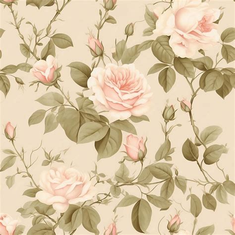 Premium Photo Seamless Pink Flower Pattern