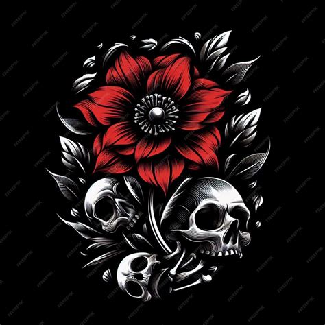 Premium Vector | Flower of death illustration