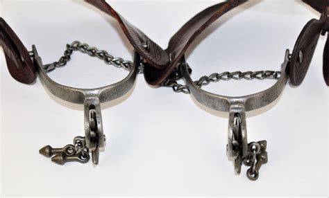 Antique Pair Of Western Cowboy Spurs With Jiggle Bobs