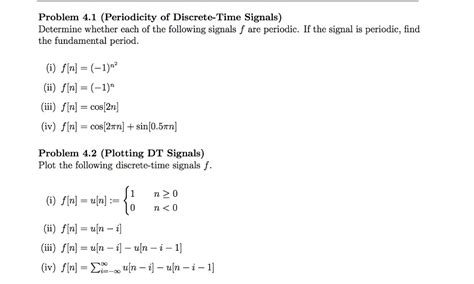 Determine Whether Each Of The Following Signals F Are Periodic If The