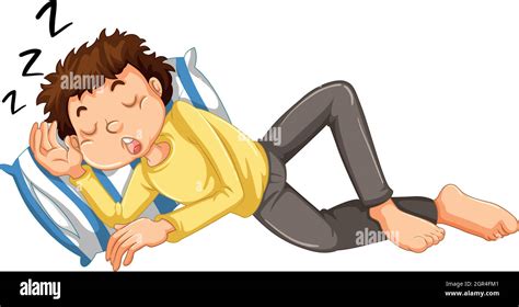 Boy Taking A Nap Stock Vector Image Art Alamy