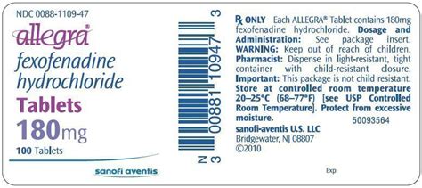 Allegra Fda Prescribing Information Side Effects And Uses