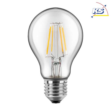 LED Filament Birnenlampe E27 A60 7W 2700K 810lm 300 warmweiß Glas