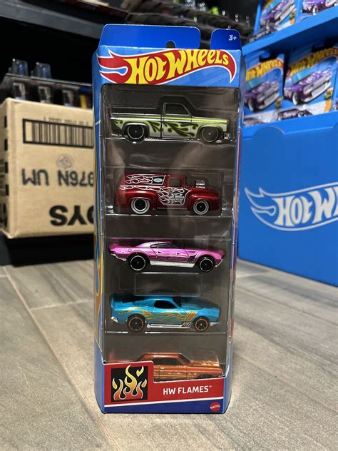 2024 HOT WHEELS HW FLAMES 5 PACK 83 CHEVY SILVERADO 64 IMPALA 56