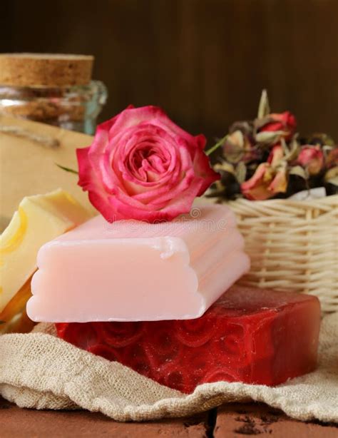 Handmade Soap With The Scent Of Roses Stock Image Image Of Pure