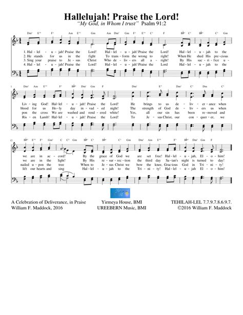 Hallelujah Praise The Lord Sheet Music Download Free In Pdf Or Midi