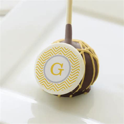 Personalized Monogram Modern Circle Pattern Cake Pops Zazzle