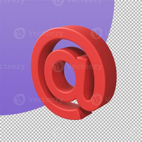 email at symbol. Minimal email address icon. 3d illustration with ...