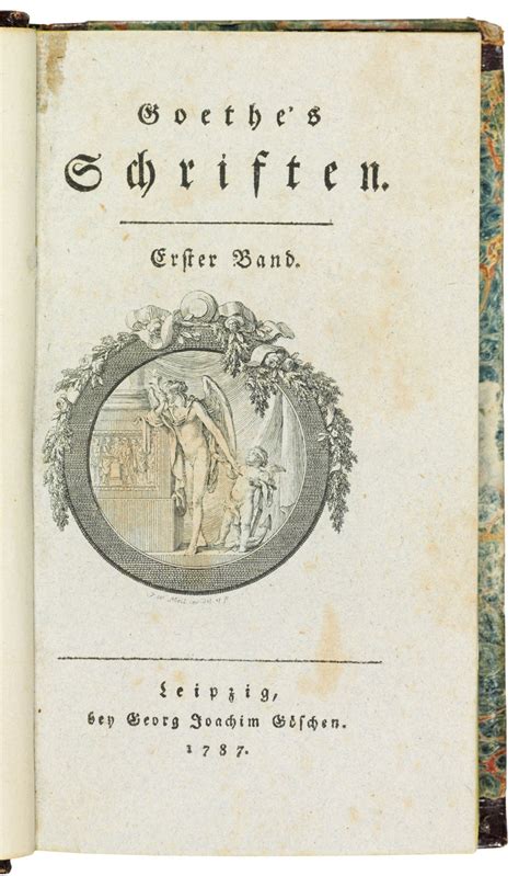 Johann Wolfgang von Goethe (1749-1832), Schriften. 1787 | Christie’s