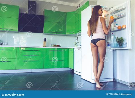 Sexy Girl In Kitchen