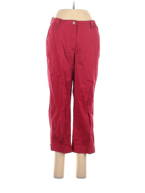 Chadwicks Solid Colored Red Khakis Size 8 65 Off ThredUP