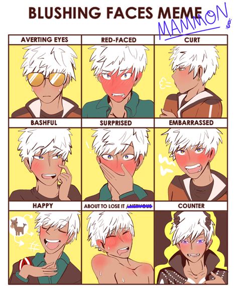 Blushing Face Demon Baby Obey Art Shall We Date Estilo Anime The