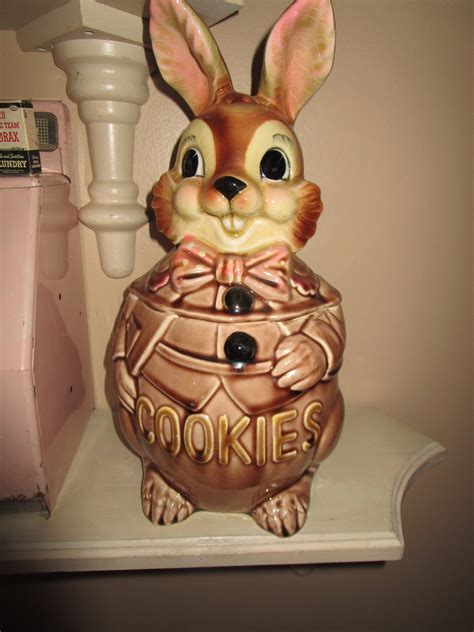 Reserved For Janetvintage Rabbit Cookie Jar Cookie Jar Eclectic