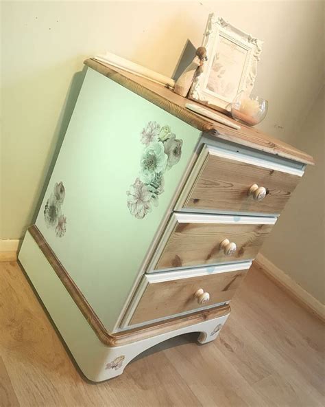 SOLD Vintage 3 Drawer Ducal Pine Bedside Table On Wheels Etsy UK