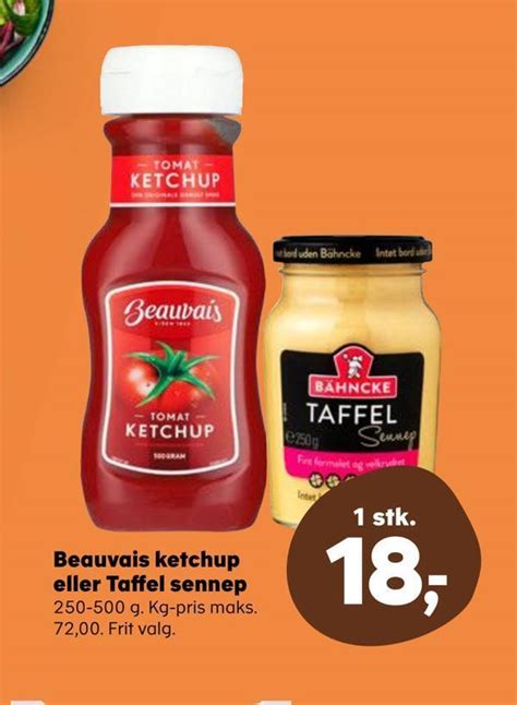 Beauvais Ketchup Eller Taffel Sennep Tilbud Hos SuperBrugsen