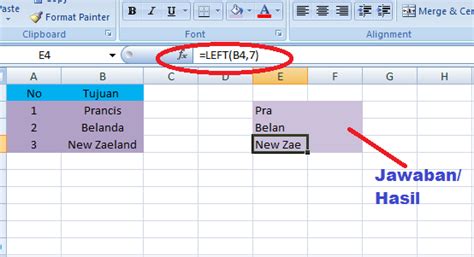 Cara Penggunaan Fungsi Rumus Left Mid Dan Right Pada Microsoft Excel