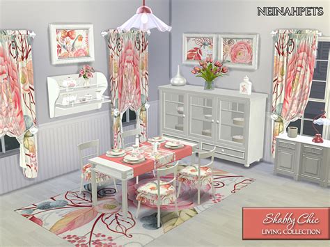 The Sims Resource Shabby Chic Dining Collection Mesh Required