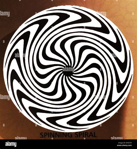 Black and white spiral optical illusion Stock Photo: 68550827 - Alamy