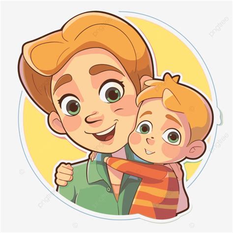 Madre Abraza A Su Hijo Sticker Clipart Vector Png Dise O De Pegatinas