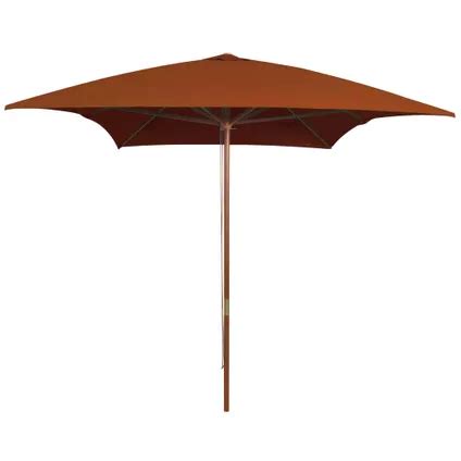 Vidaxl Parasol Houten Terracotta X X Cm Uv Beschermend