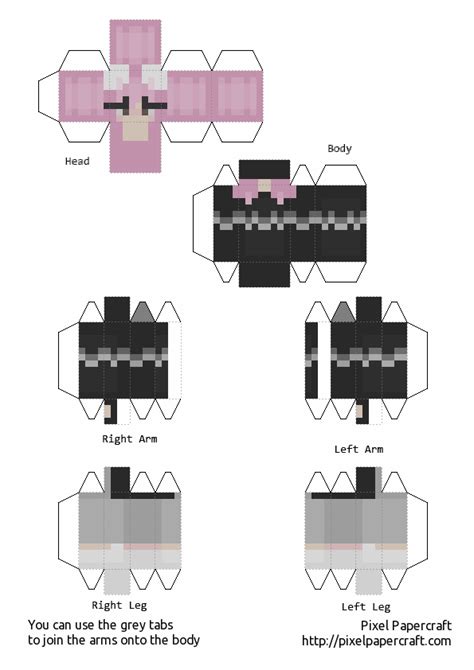 Niki Nihachu Papercraft In 2021 Papercraft Minecraft Skin