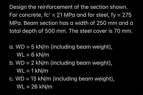 Answered Design The Reinforcement Of The Section Bartleby