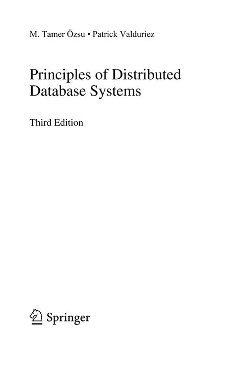 Principles Of Distributed Database Systems Pdf