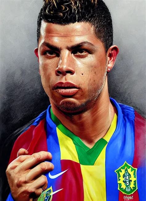 Portrait Of Brazillian Soccer Player Ronaldo Nazario Stable