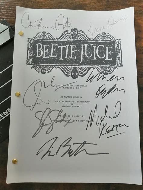 Beetlejuice 1988 Script Screenplay With Signatures Etsy