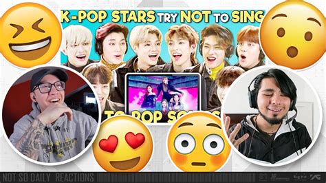 Ateez K Pop Stars React To Try Not To Sing Along Challenge