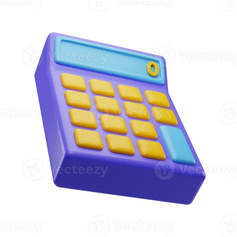 3d Calculator Render Illustration 23564701 Png