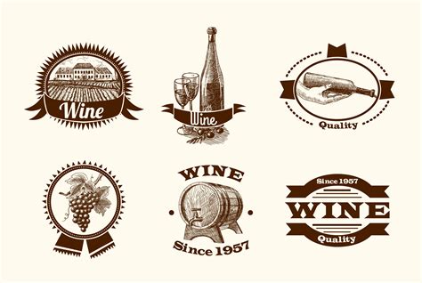 Wine Sketch Labels 460575 Vector Art At Vecteezy