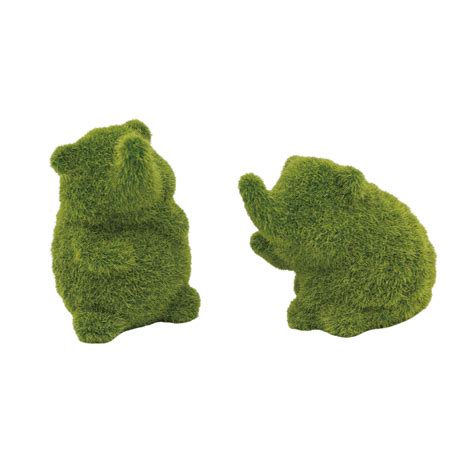 Res Flocked Green Bears 2 Asst Transpac Brands