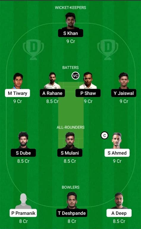 BEN Vs MUM Dream11 Prediction Player Stats Captain Vice Captain