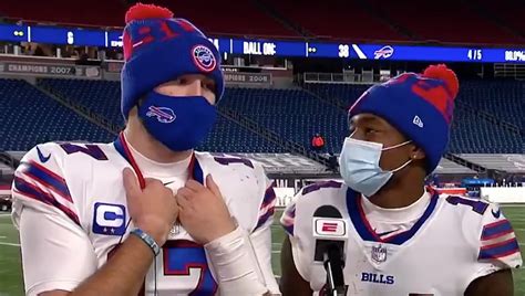 Video Josh Allen Stefon Diggs Had Hilarious Postgame Interview