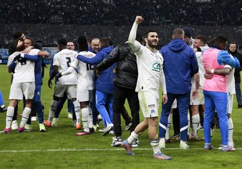 Marseilles Players Celebrate Their Victory After Editorial Stock Photo ...