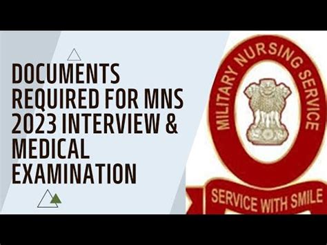 Documents Required For Mns Interview And Medical Examination Mns