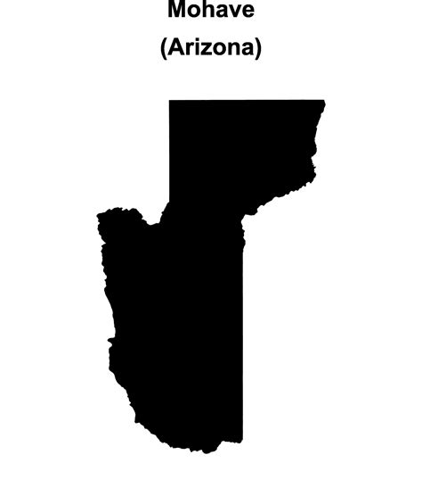 Mohave County, Arizona blank outline map 46570384 Vector Art at Vecteezy