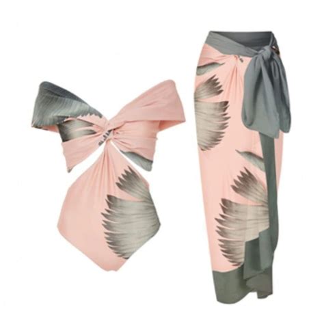 Women S Vintage Holiday Bikini Suit Xl Pink Conjoined Bikini And Skirt Artofit