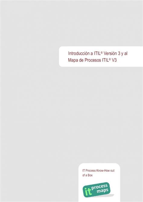 Introducción a ITIL V3 y al Mapa de Procesos ITIL V3 PDF filepor