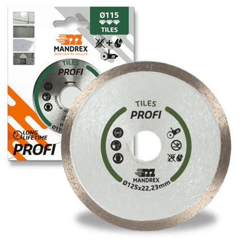 Disc Diamantat Profesional Mandrex Profi D125x22 23mm Pentru Taiat