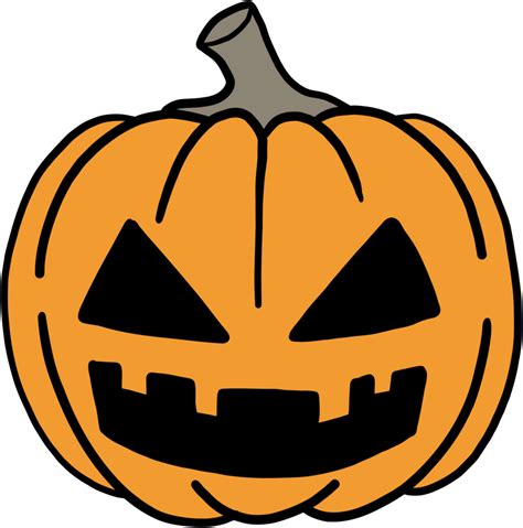 freehand drawing of halloween pumpkin flat design. 28894686 PNG