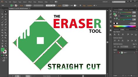 Illustrator Eraser Tool - So, we're going to go to our handy dandy rectangle, and click and drag ...